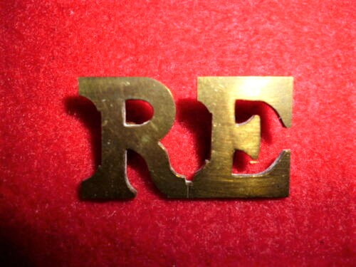 The Royal Engineers Corps Shoulder Title, Boer War era, Sheet-cut, hand-made  